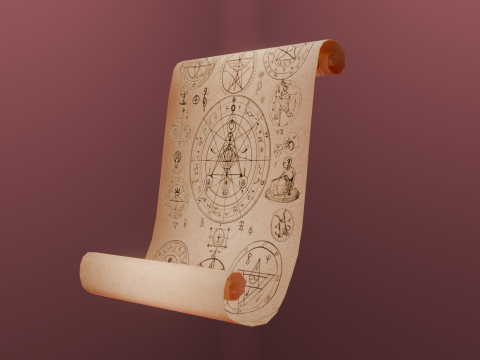 Old Scroll 3D Model