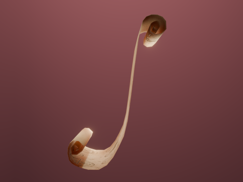 Старый свиток 3D Модель