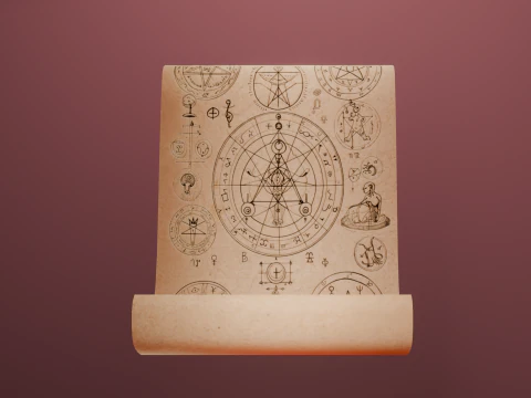 Old Scroll 3D Model