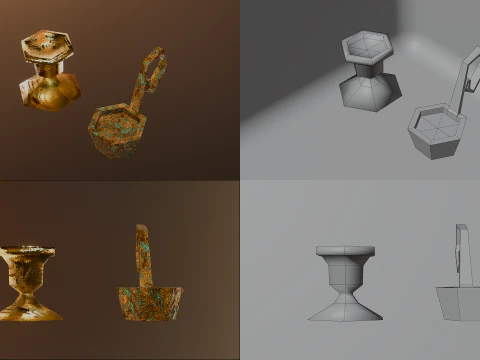 Witch Elements Pack 3D Model