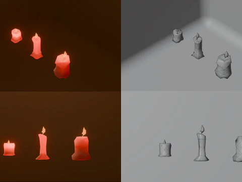 Witch Elements Pack 3D Model