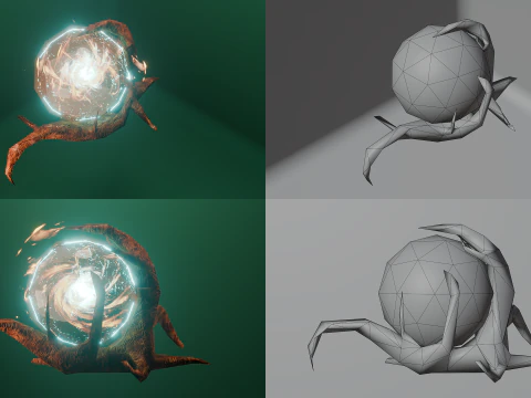 Witch Elements Pack 3D Model