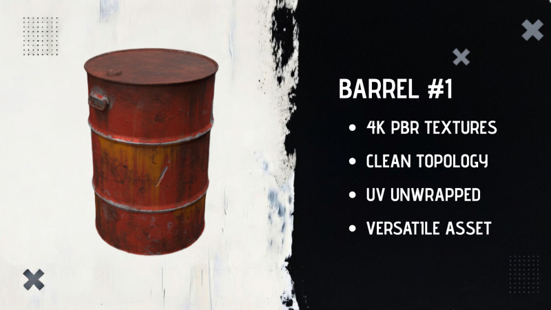 Бочка 3D Модель .c4d .max .obj .3ds .fbx .stl .blend 