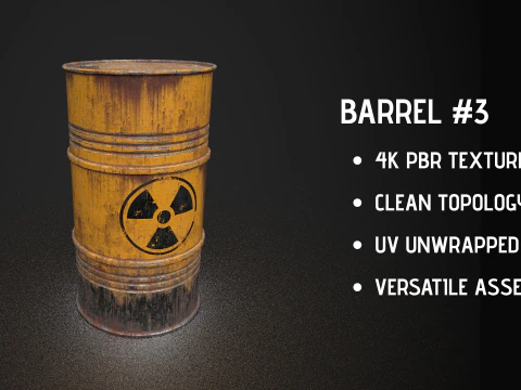 Radioaktywna beczka Model 3D