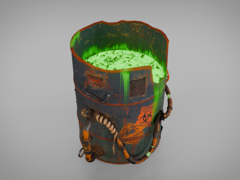 Biohazard Barrel 3D Model
