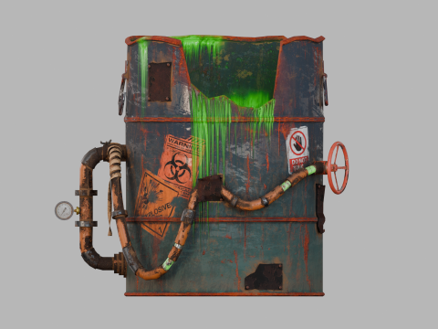 Biohazard Barrel 3D Model