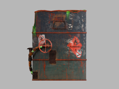Biohazard Barrel 3D Model