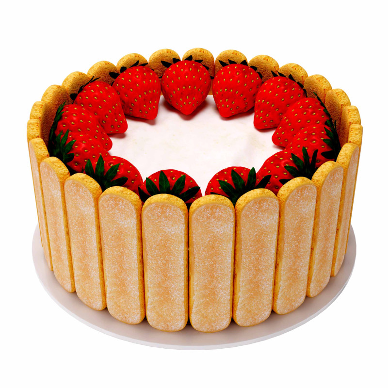 Birthday cake 3D Model .c4d .max .obj .3ds .fbx .stl .blend