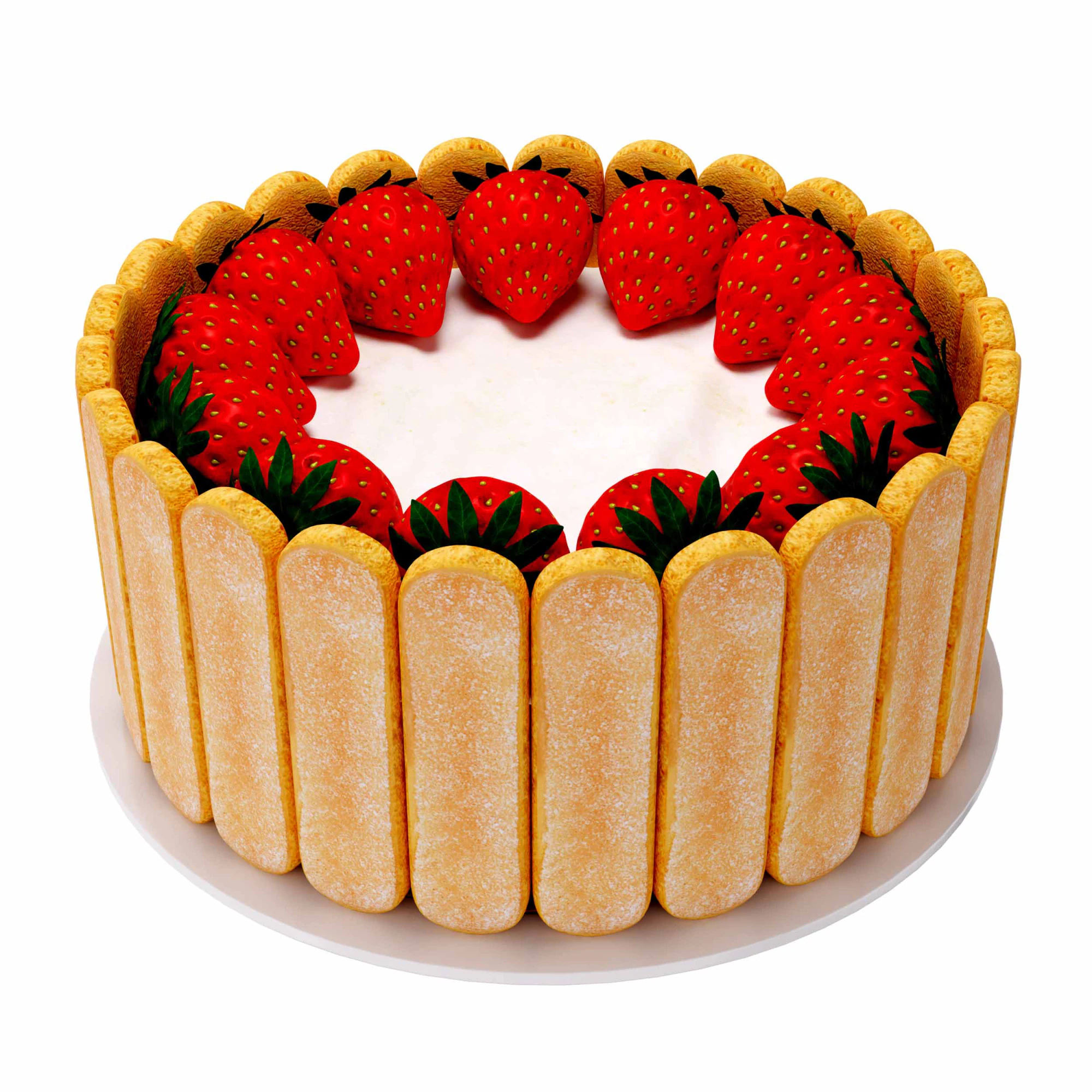Birthday cake 3D Model .c4d .max .obj .3ds .fbx .stl .blend 
