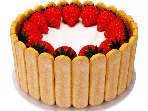 Birthday cake 3D 模型