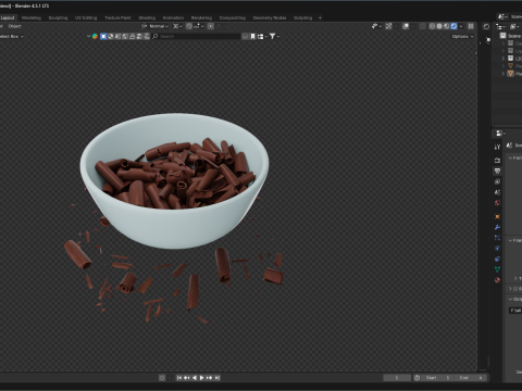 Chocolate bowl 3D मॉडल