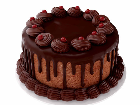 Chocolate cake Model 3D
