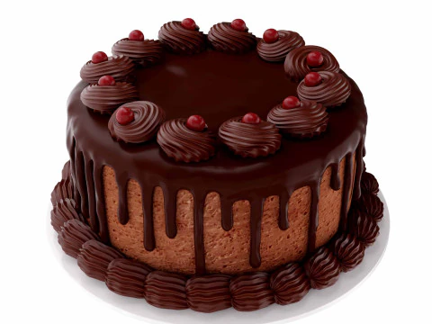 巧克力蛋糕 3D 模型