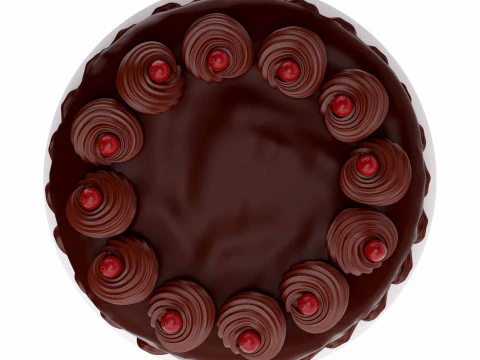 Chocolate cake 3D Model
