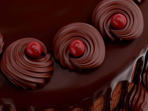 Chocolate cake Model 3D