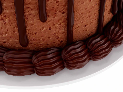 Chocolate cake 3D Model
