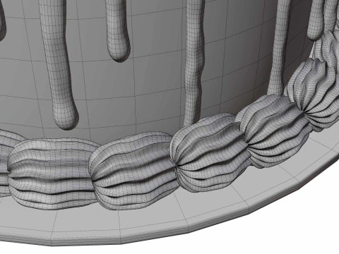 Chocolate cake 3D Model