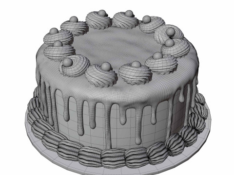 Chocolate cake Model 3D