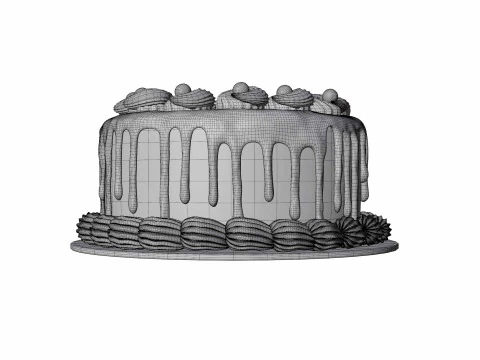 Chocolate cake 3D Model