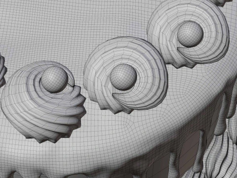Chocolate cake 3D Model