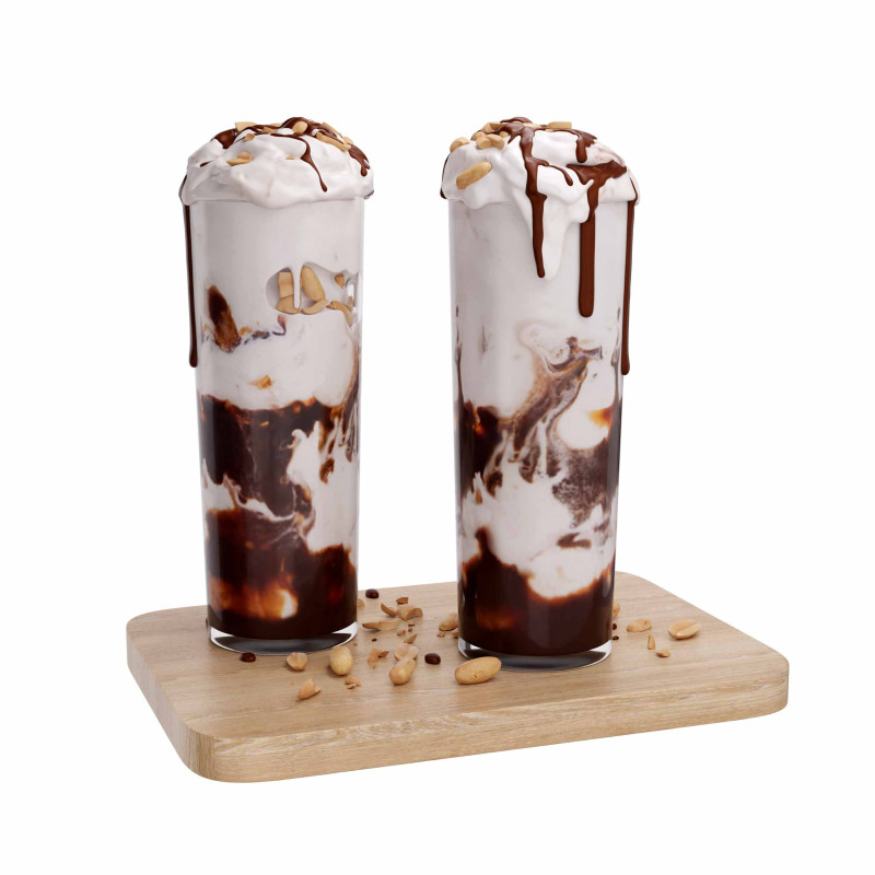 Chocolate ice cream 3D 모델 .c4d .max .obj .3ds .fbx .stl .blend