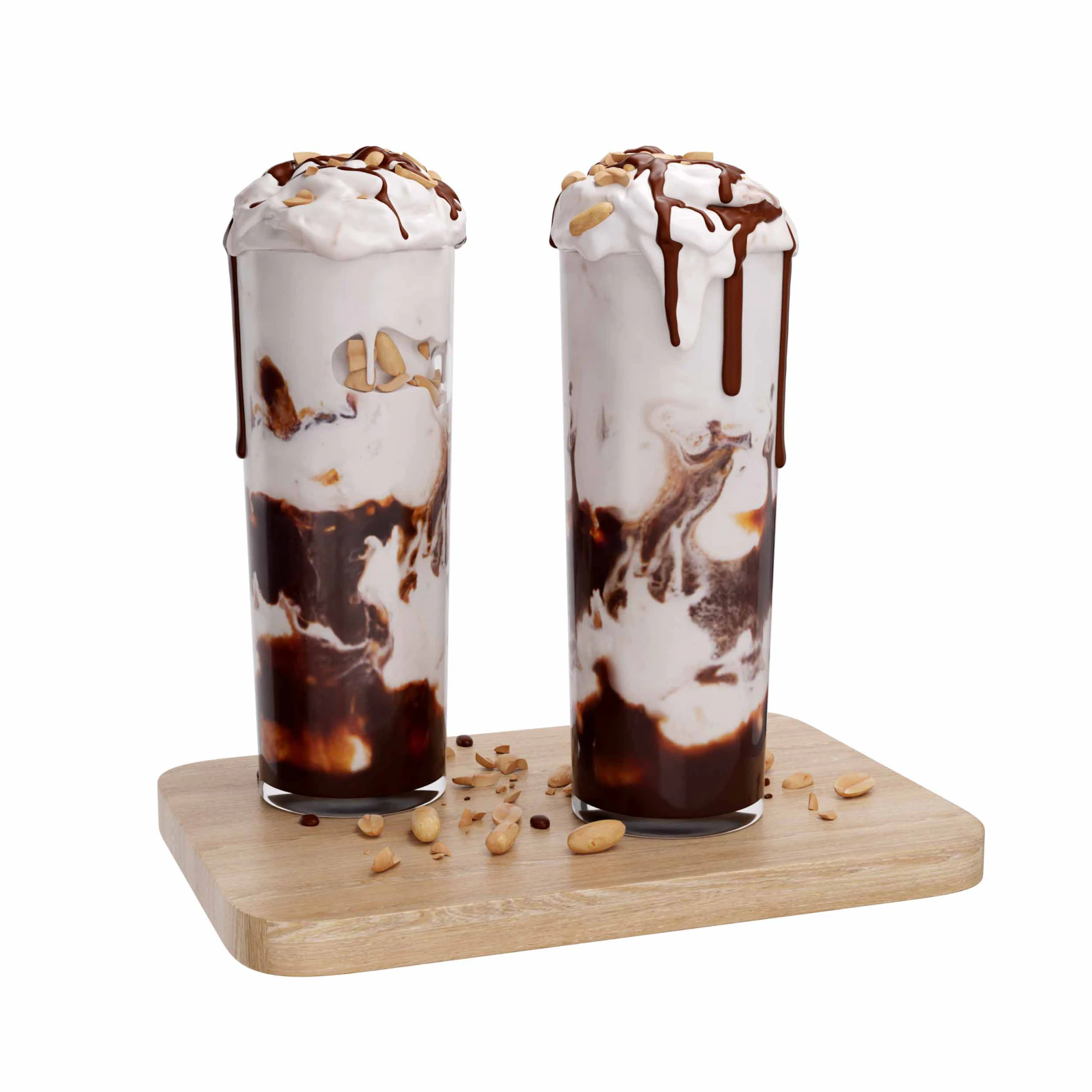 Chocolate ice cream 3D Model .c4d .max .obj .3ds .fbx .stl .blend 