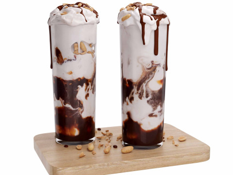 Chocolate ice cream 3D Model