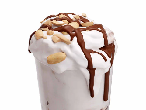 Chocolate ice cream 3D Model