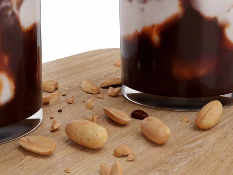 Chocolate ice cream 3D Model