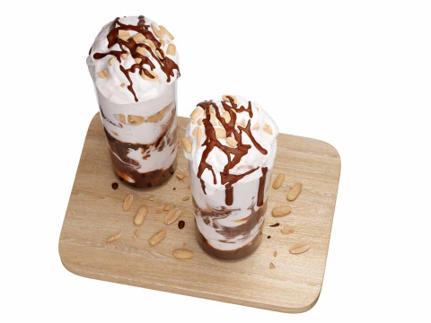 Chocolate ice cream 3D Model