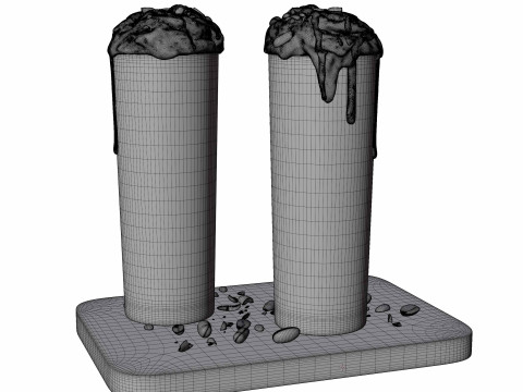 Chocolate ice cream 3D 모델