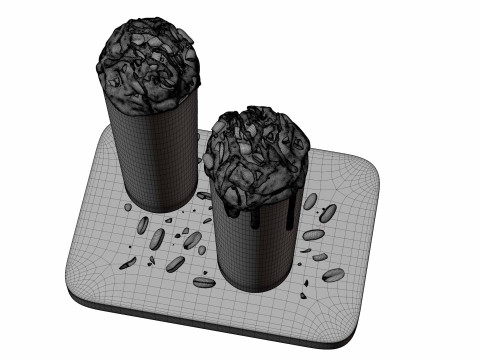 Chocolate ice cream 3D 모델