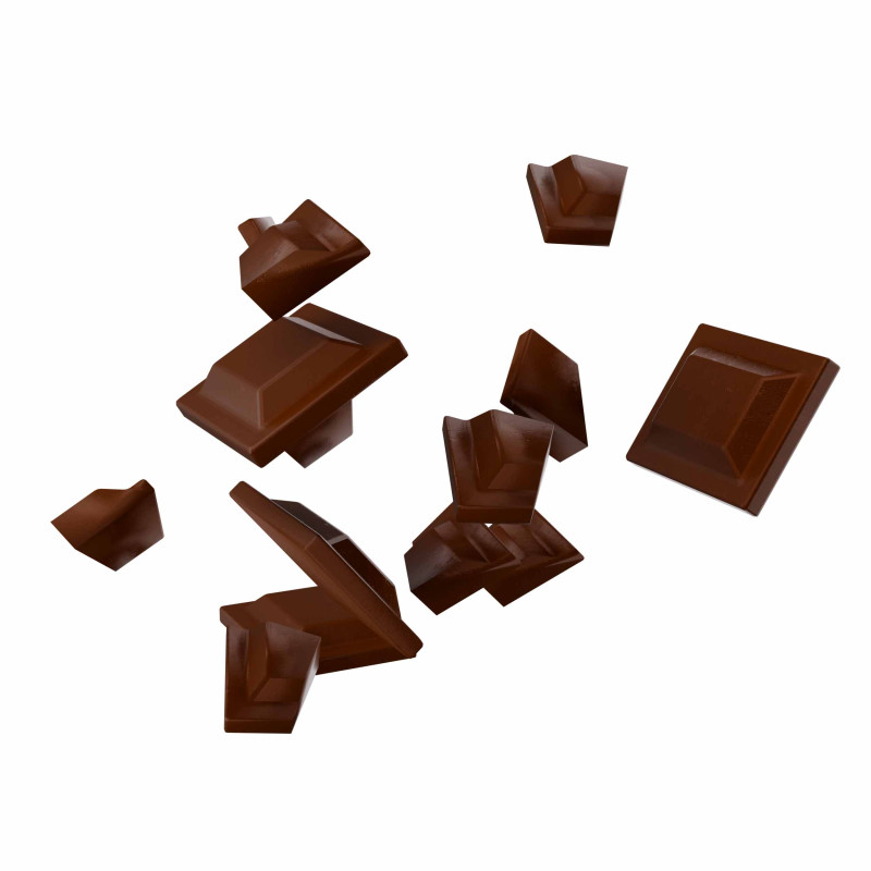 Chocolate piece 3D Model .c4d .max .obj .3ds .fbx .stl .blend 