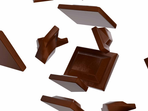 Chocolate piece 3D Model