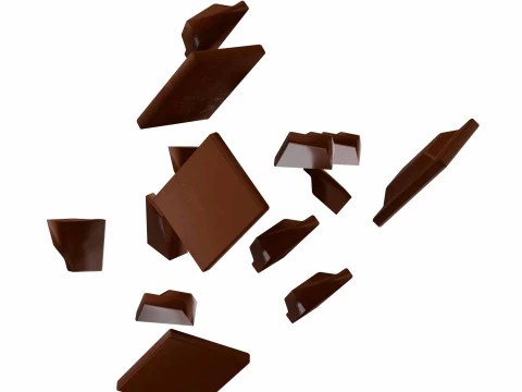 Chocolate piece 3D Model