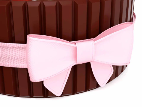 Chocolate Strawberry cake 3D Model