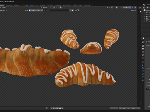 Croissant 3D Model