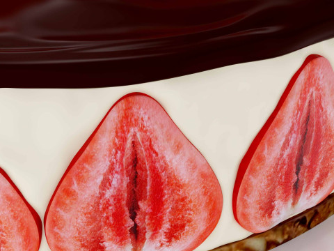 Fruits cake 3D Model