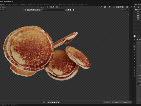 Pan cake 3D 모델