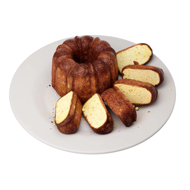 Фунтовый пирог 3D Модель .c4d .max .obj .3ds .fbx .stl .blend 