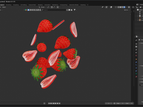 Strawberrys 3D Model