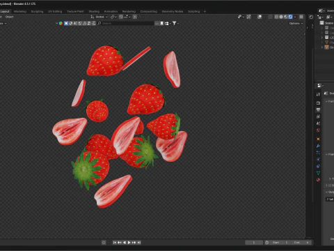 Strawberrys 3D Model