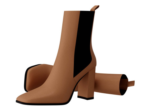 Heel boots 3D Model