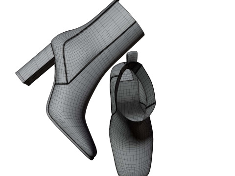 Heel boots Modello 3D