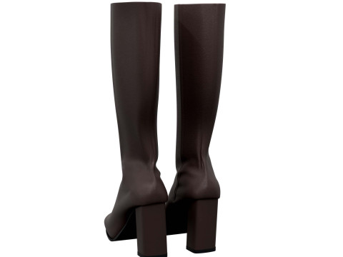 High leather boots 3D Model