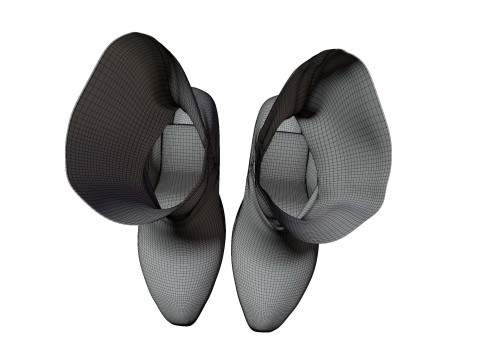 Hohe Lederstiefel 3D Modell