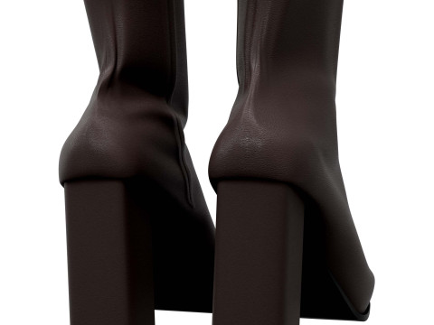 Hohe Lederstiefel 3D Modell