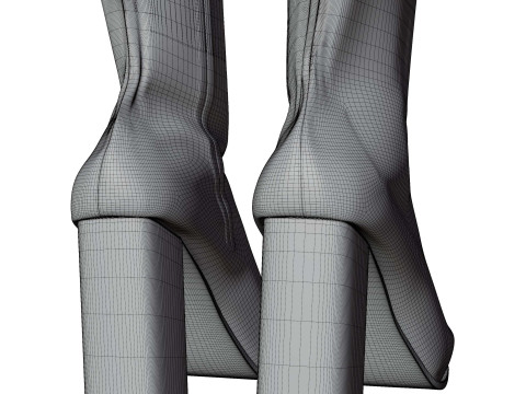 Hohe Lederstiefel 3D Modell