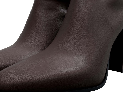 Hohe Lederstiefel 3D Modell