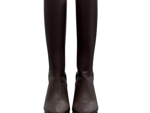 Высокие кожаные сапоги 3D Модель